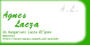 agnes lacza business card